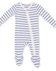 Ribbed Vintage Stripe 2-Way Zipper Pajama