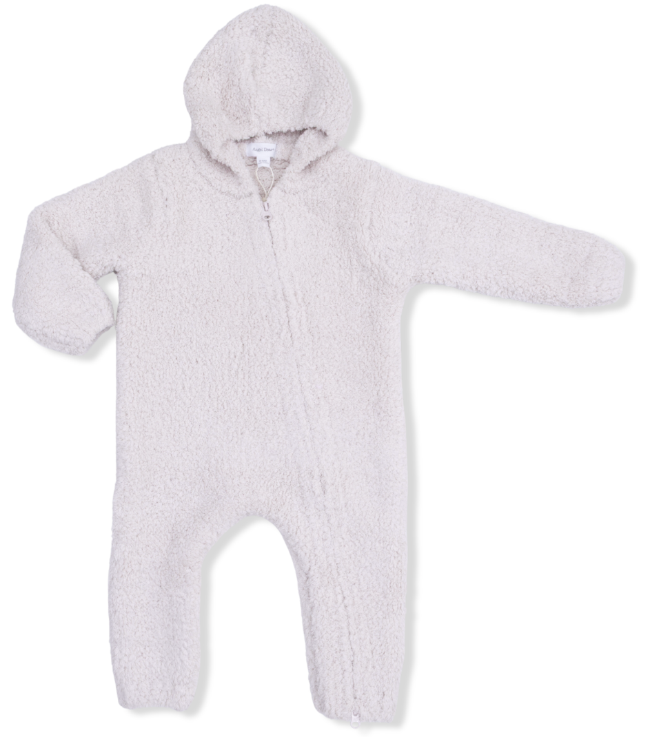 Natural Chenille Hooded Bunting