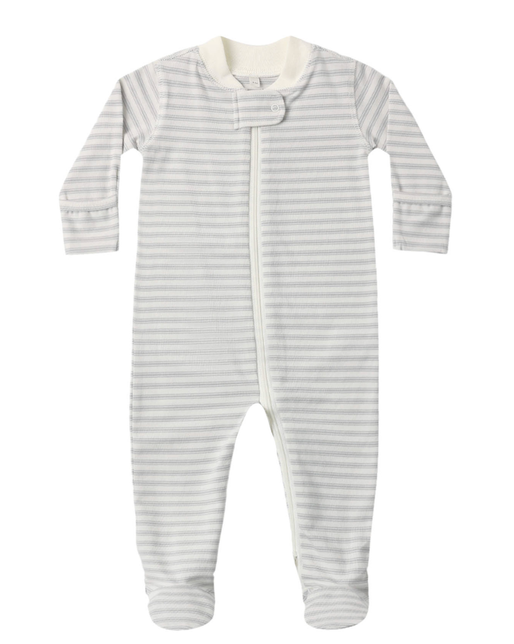Cloud Stripe ZIpper Footie