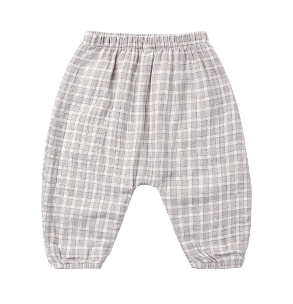 Blue Gingham Woven Pant