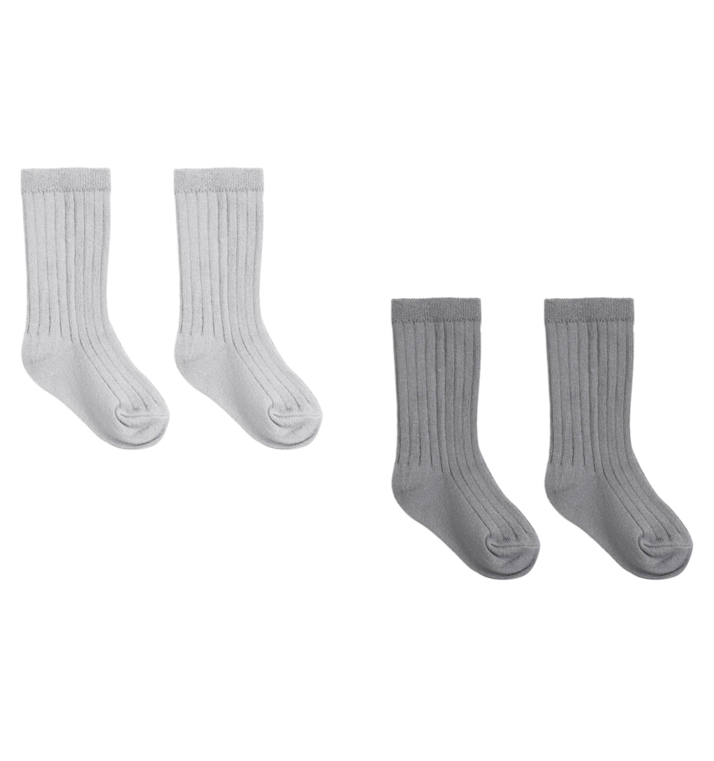 Slate/Cloud 2-Pack Ribbed Sock Set