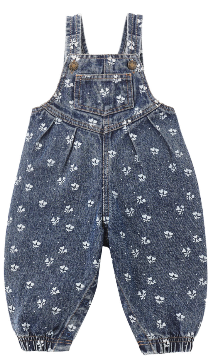 Heart Ditsy Denim Overall