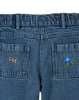 Embroidered Wide Leg Jeans