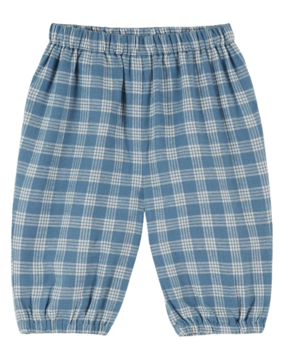 Blue Check Baby Pants