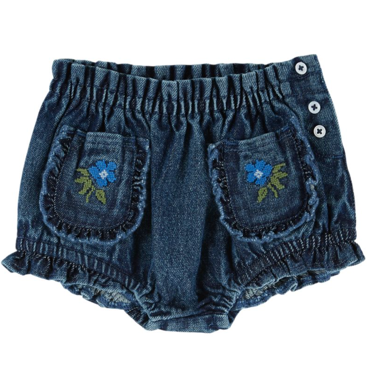 Embroidered Denim Bloomers