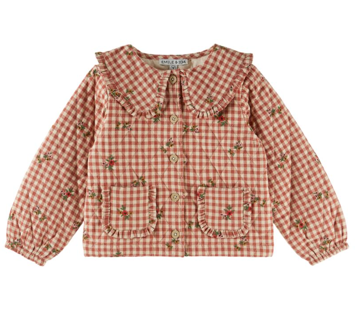 Vichy Embroidered Quilted Jacket