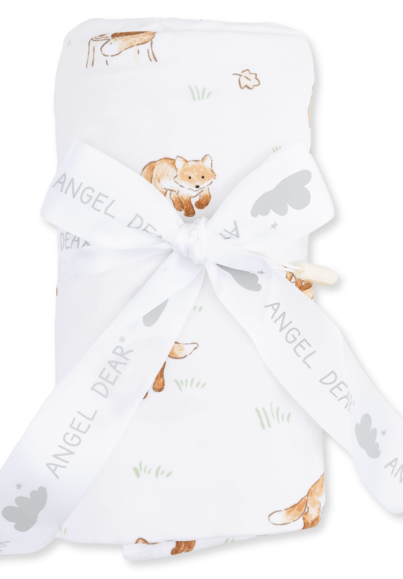 Little Explorer Fox Bamboo Swaddle Blanket