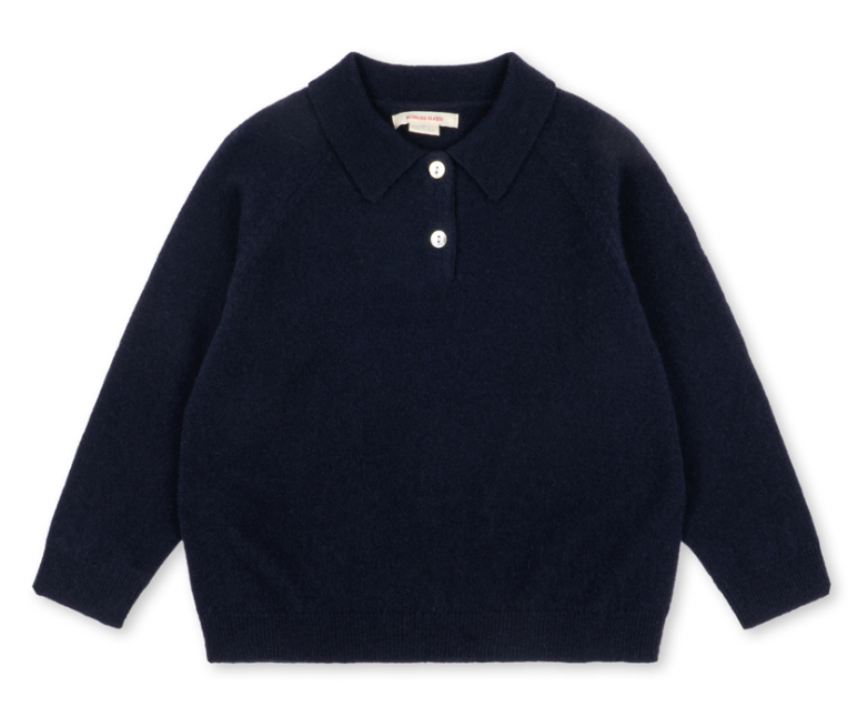 Navy Basi Knit Polo