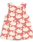 Magot Swan Print Organic Cotton Denim Dress