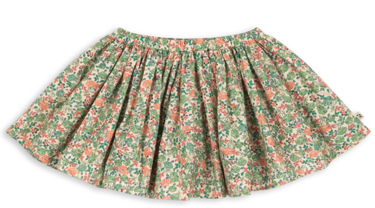 Organic Cotton Ponza Floral Skirt