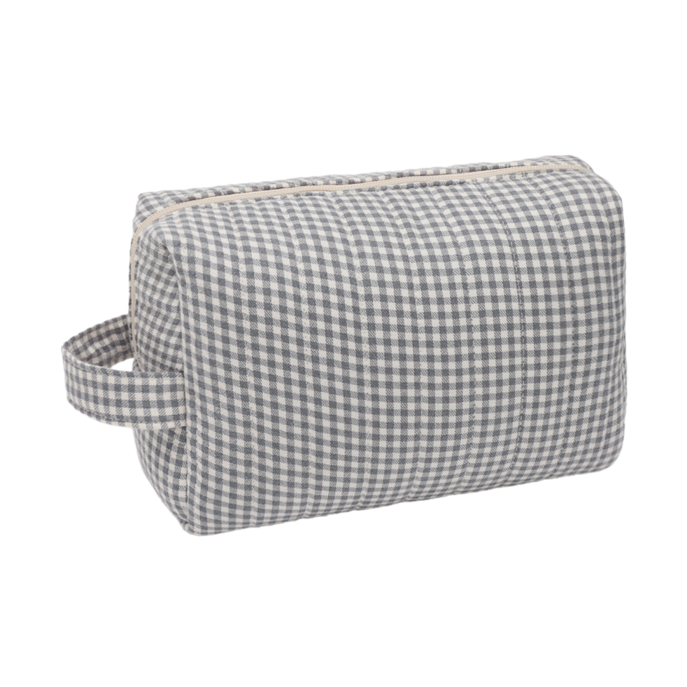 Midnight Gingham Toiletry Pouch Bag