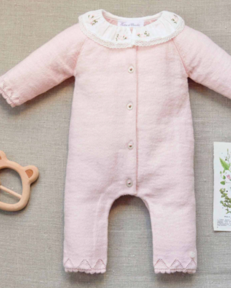 Hand Embroidered Cotton Cashmere Romper