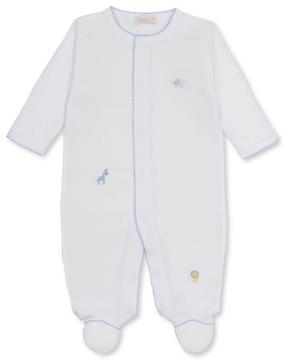 Kissy Premier Blue Jungle Hangout Embroidered Footie