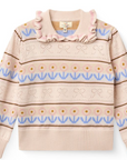 Wool Patterned Pointelle Sweater