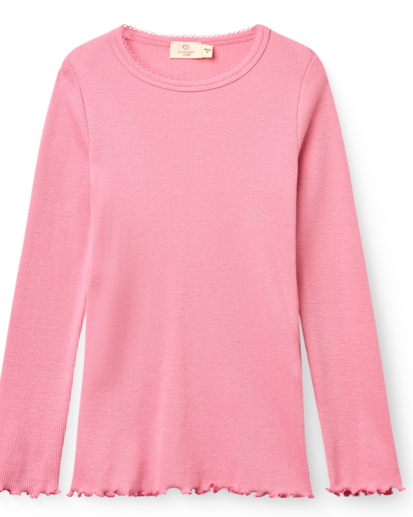 Hot Pink Ribbed T-Shirt