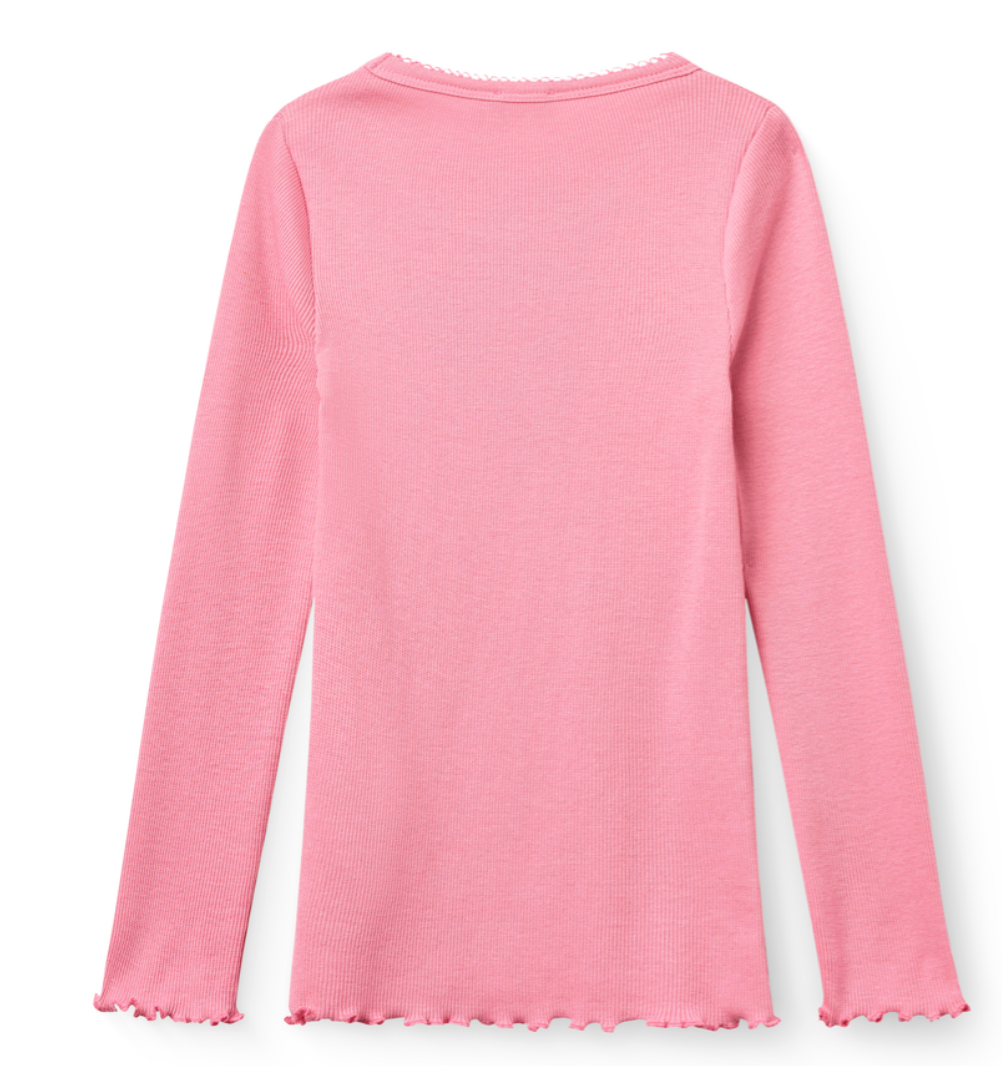 Hot Pink Ribbed T-Shirt