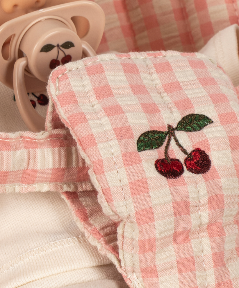 Gingham Stroller &amp; Poppy Doll Set