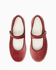 Dusty Pink Velvet Girl Mary Jane Shoes