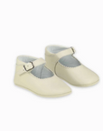 Ivory Leather Baby Mary Jane Shoes