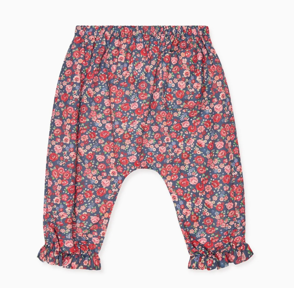 Navy Floral Forna Baby Girl Trousers