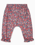 Navy Floral Forna Baby Girl Trousers