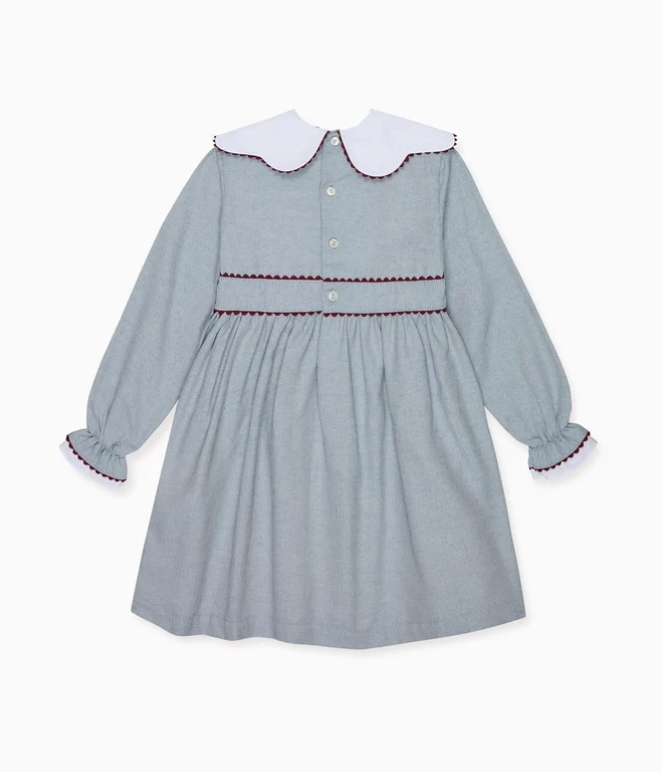 Dusty Blue Rosalie Girl Empire Dress | La Coqueta