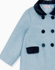 Dusty Blue Arrieta Girl Coat | La Coqueta