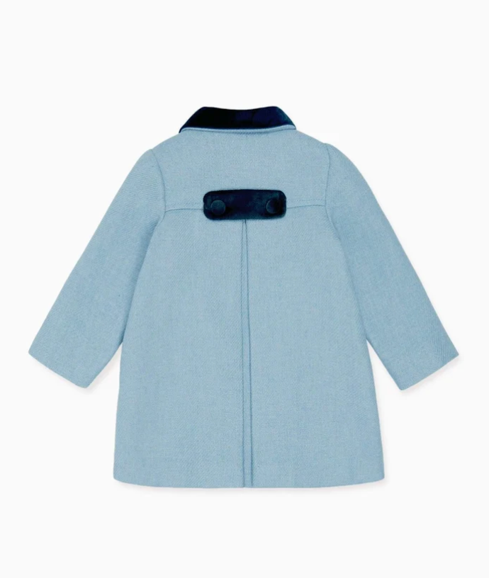 Dusty Blue Arrieta Girl Coat | La Coqueta