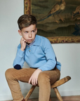 Dusty Blue Brio Merino Boy Jumper | La Coqueta