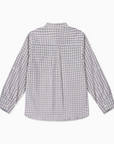 Burgundy Check Mateo Long Sleeve Boy Shirt | La Coqueta
