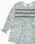 Green Floral Belia Baby Girl Smocked Set | La Coqueta