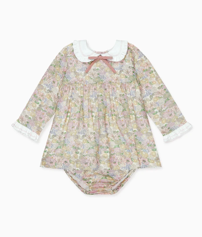 Pink Floral Laura Baby Girl Set | La Coqueta
