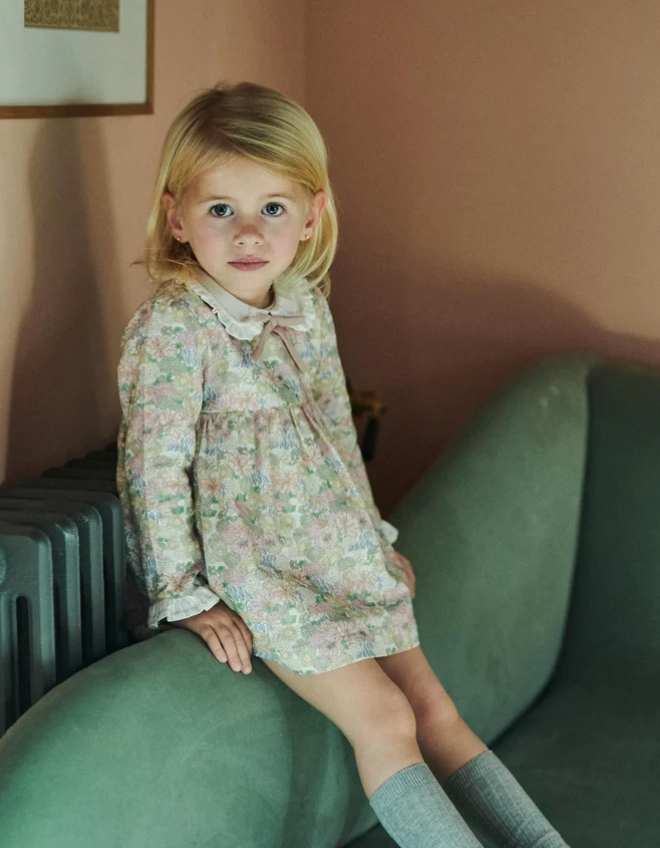 Pink Floral Laura Baby Girl Set | La Coqueta