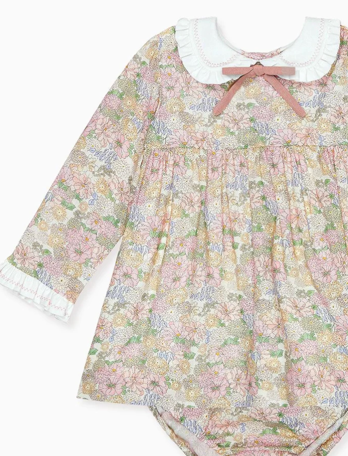 Pink Floral Laura Baby Girl Set | La Coqueta
