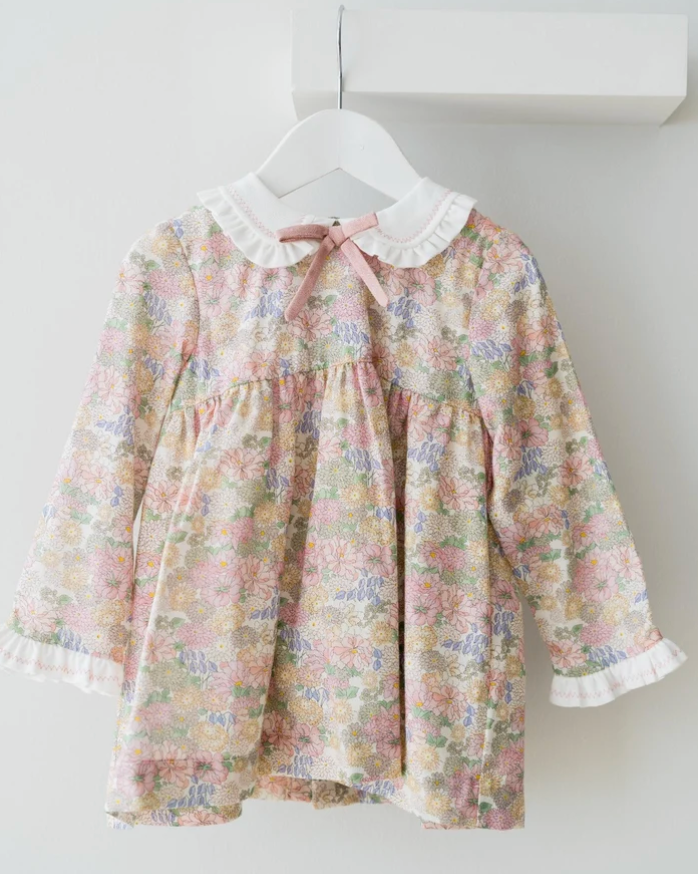 Pink Floral Laura Baby Girl Set | La Coqueta