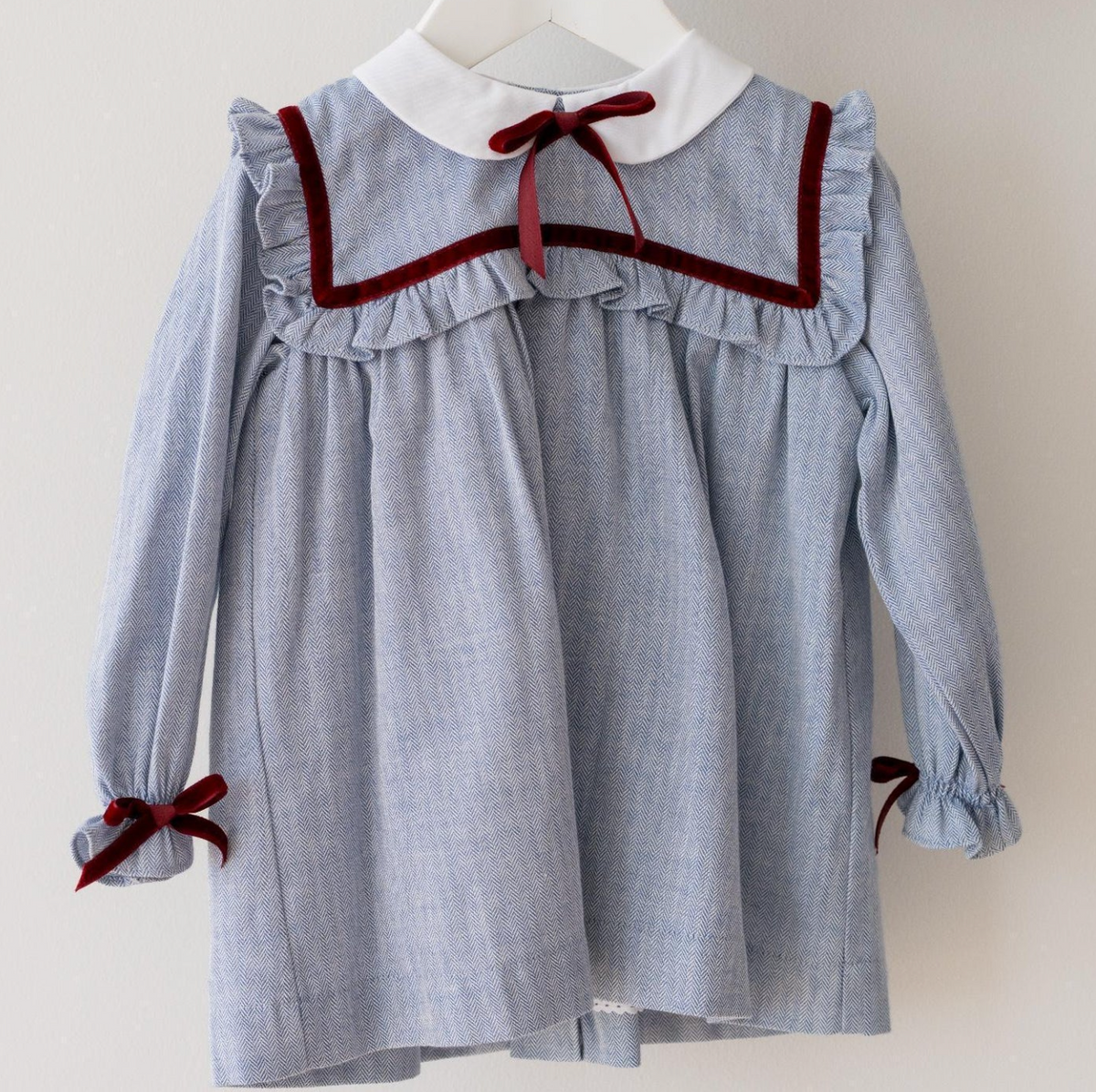 Dusty Blue Melissa Baby Girl Set | La Coqueta