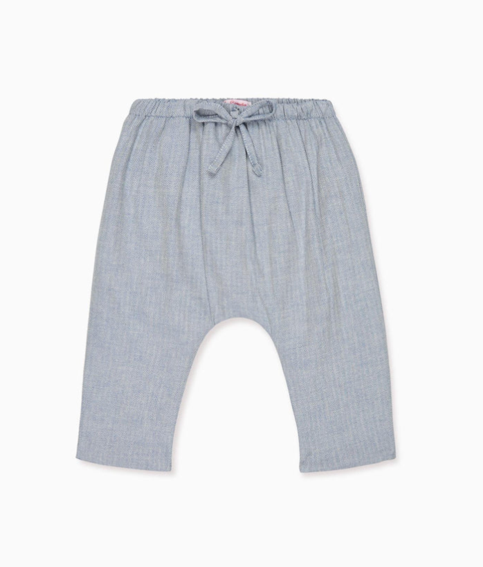 Dusty Blue Alex Baby Trousers | La Coqueta