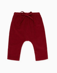 Burgundy Alex Corduroy Baby Trousers | La Coqueta