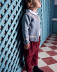 Burgundy Alex Corduroy Baby Trousers | La Coqueta