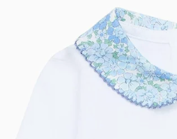 Blue Floral Patricio Baby Girl Bodysuit | La Coqueta