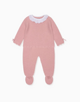 Dusty Pink Leonor Merino Baby Girl Knitted Set | La Coqueta