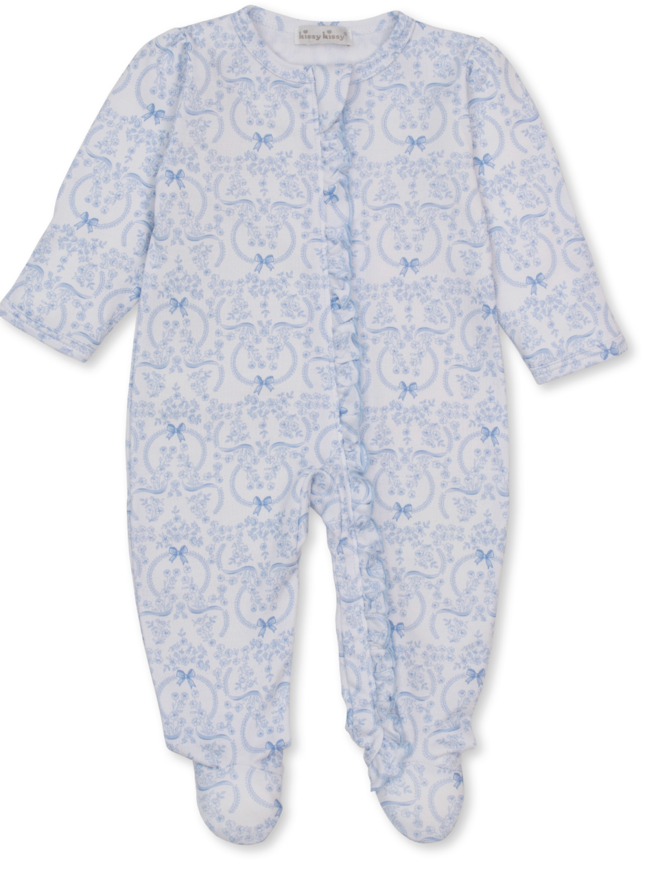 Kissy Kissy Blooming Bows Zip Footie