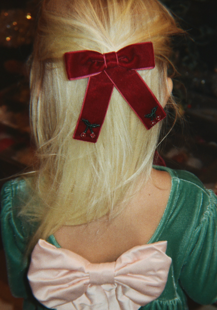 2 Pack Red Velvet Bows