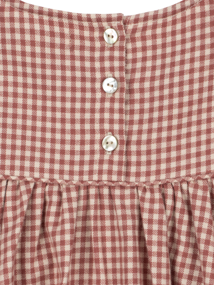 Foret Red Gingham Dress