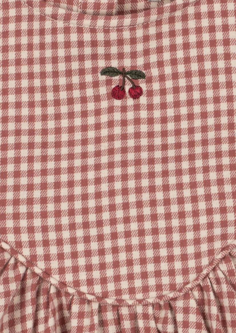 Foret Red Gingham Dress