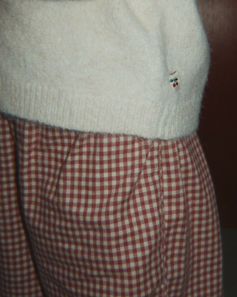 Foret Red Flanel Check Pant