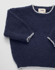 Navy Fuzzy Boxy Sweater