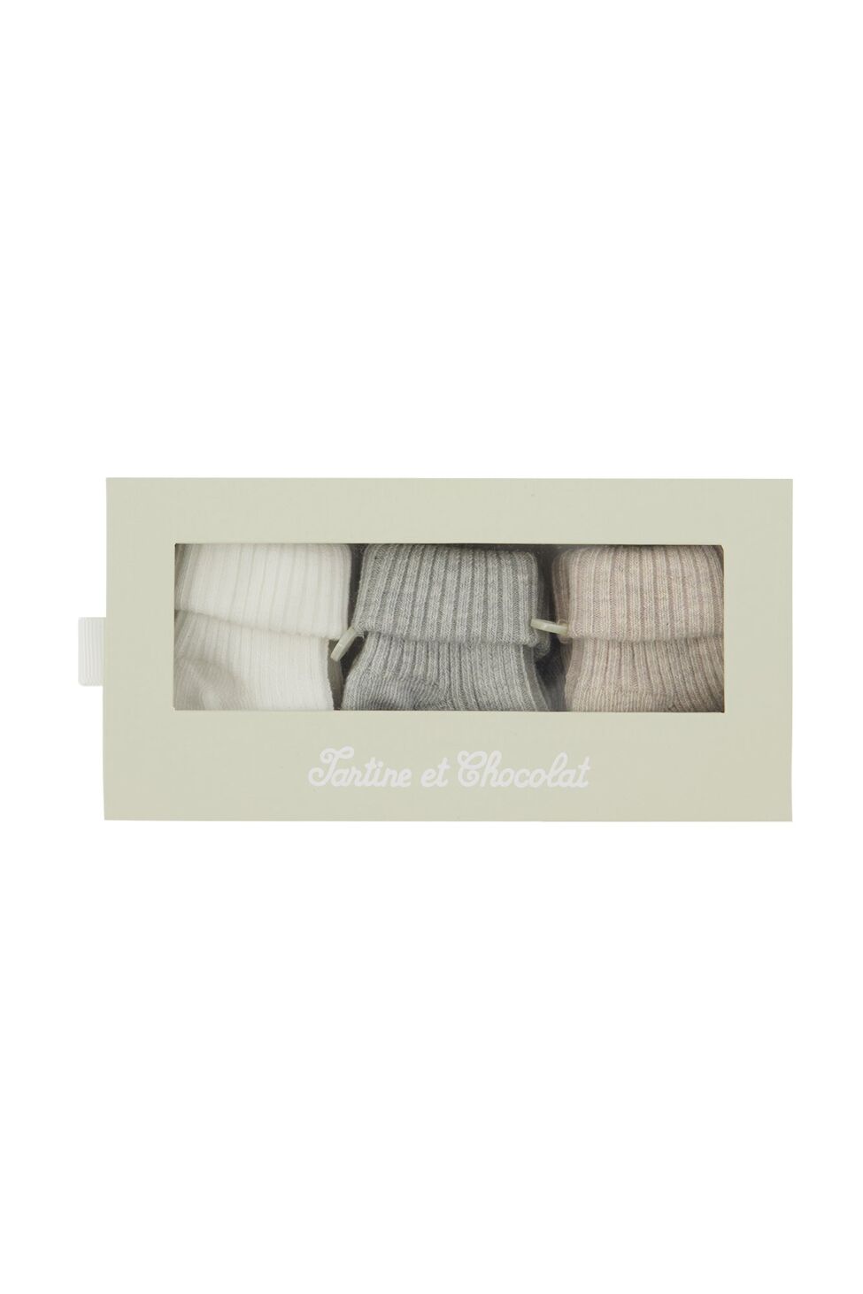 Tartine et Chocolat Set of 3 Socks- Neutral