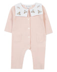 Cotton Embroidered Collared Romper