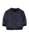 Navy Fleece Lined Water Repellent Winter Coat